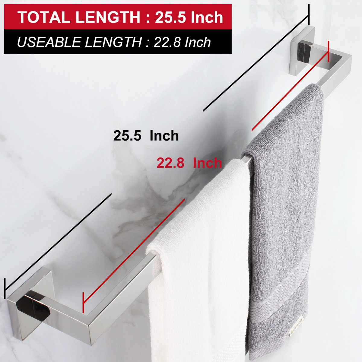 KOKOSIRI 24" Wall Mounted Towel Bar Wayfair